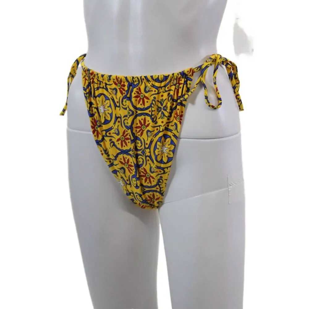 We Wore What Women's Rouge String Bikini Bottom Floral Size XL
